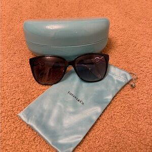 Tiffany & Co. Black Sunglasses with Aqua Case
